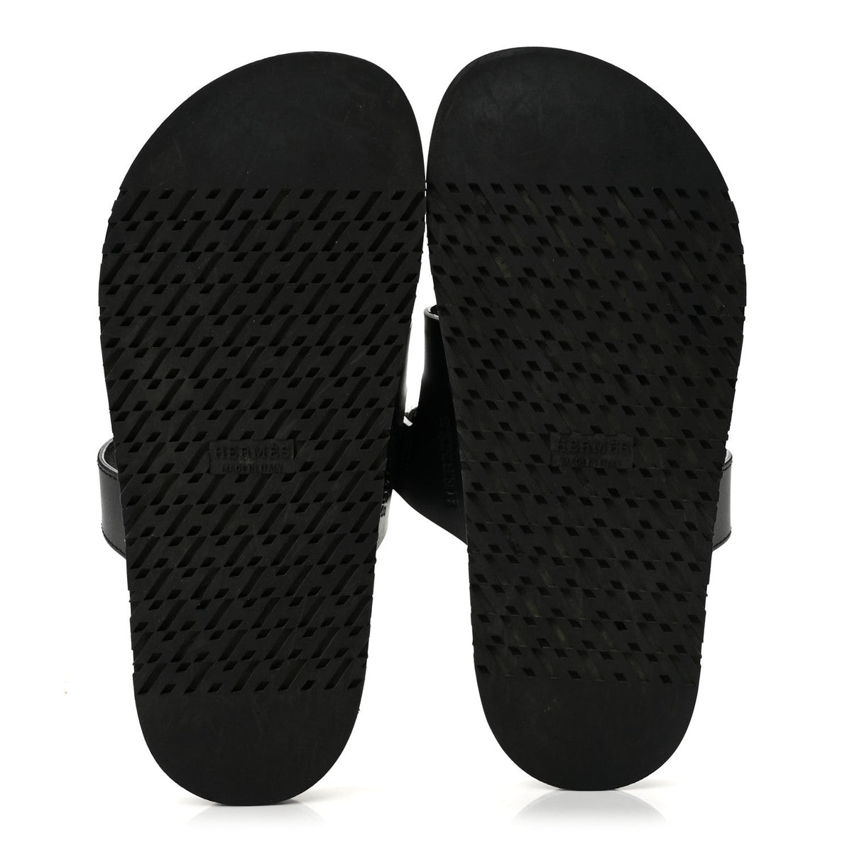 Hermès Calfskin Women's Chypre Sandals 37.5 Black