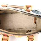 Gucci Monogram Textured Dollar Calfskin Web Mini Bauletto Bag Black Koi Beige