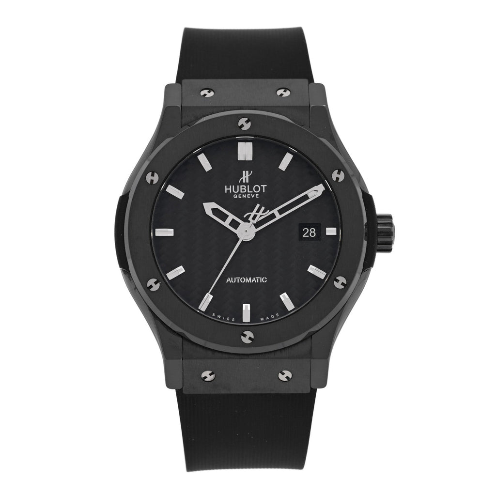 Hublot Ceramic Rubber 42mm Classic Fusion Black Magic Automatic Watch Black 542.CM.1770.RX