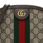 Gucci GG Supreme Small Ophidia Dome Shoulder Bag Beige Ebony