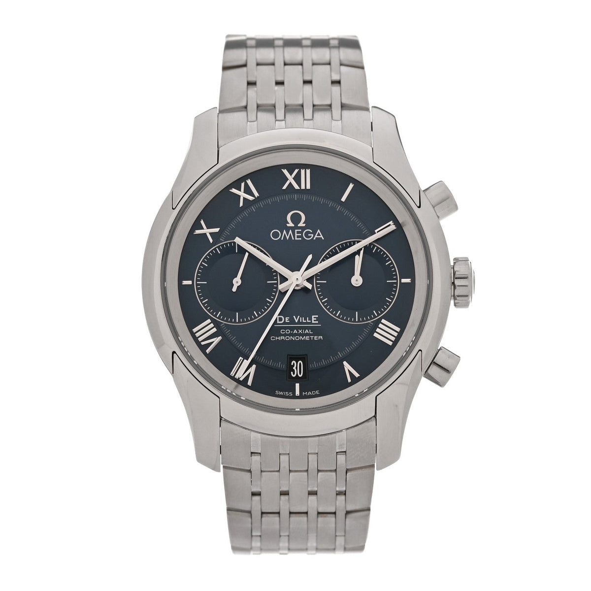 Omega Stainless Steel 42mm De Ville Watch Blue 431.10.42.51.03.001