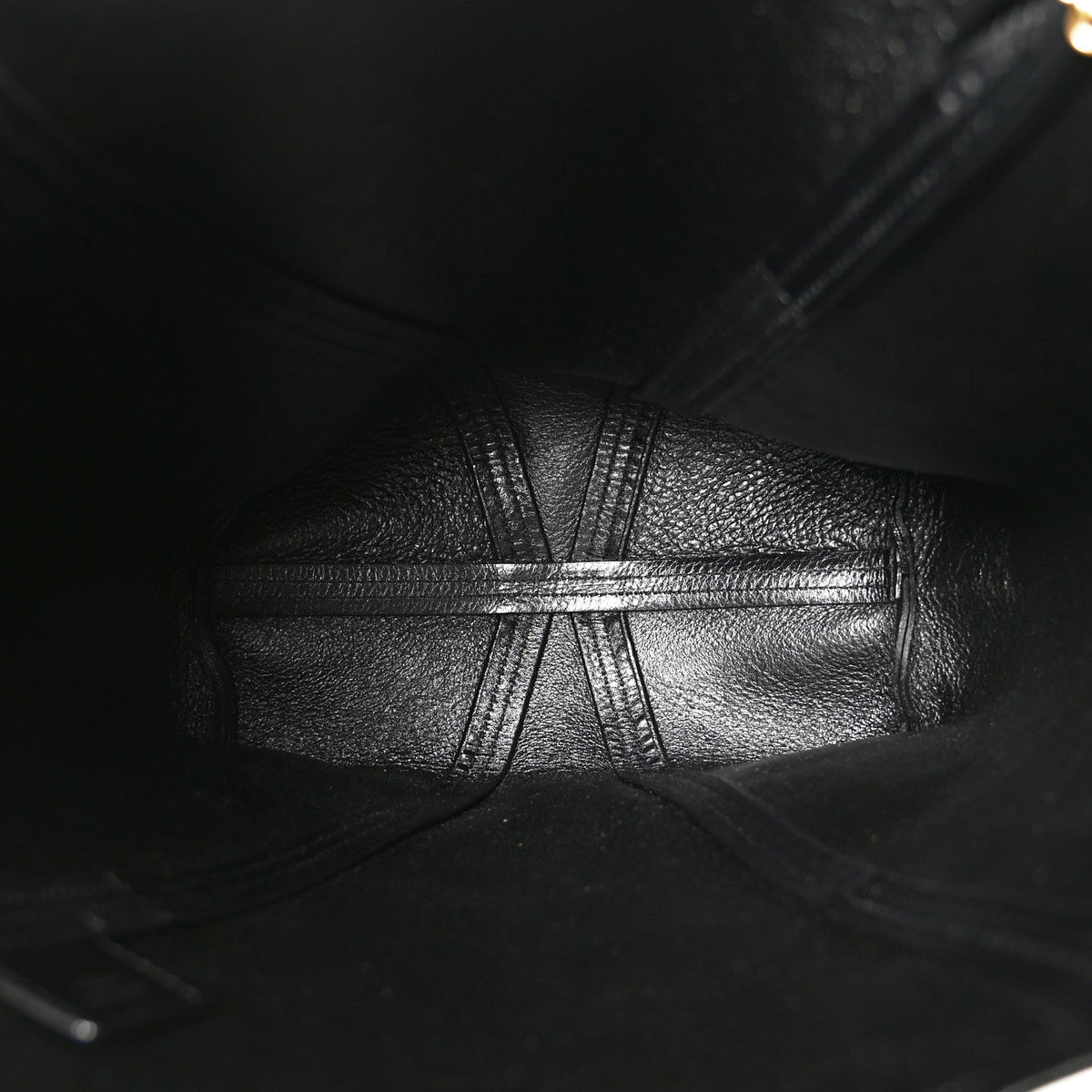 Chloe Grained Calfskin Medium Spin Tote Woodrose
