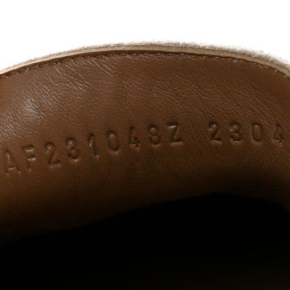 Hermès Goatskin Women's Paris Loafers 38 Beige Glaise