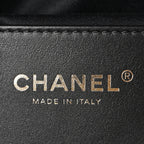 Chanel Washed Denim Quilted Medium Chanel 25 Handbag Black