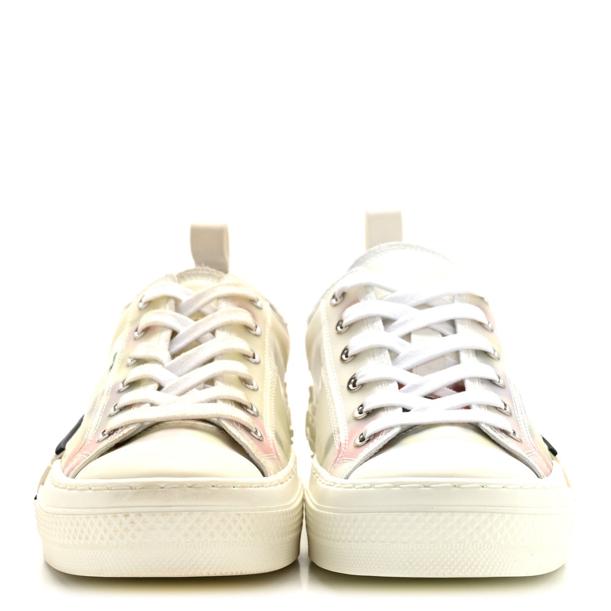 Christian Dior Technical Canvas Women's Floral B23 Low Top Sneakers 36 White Multicolor