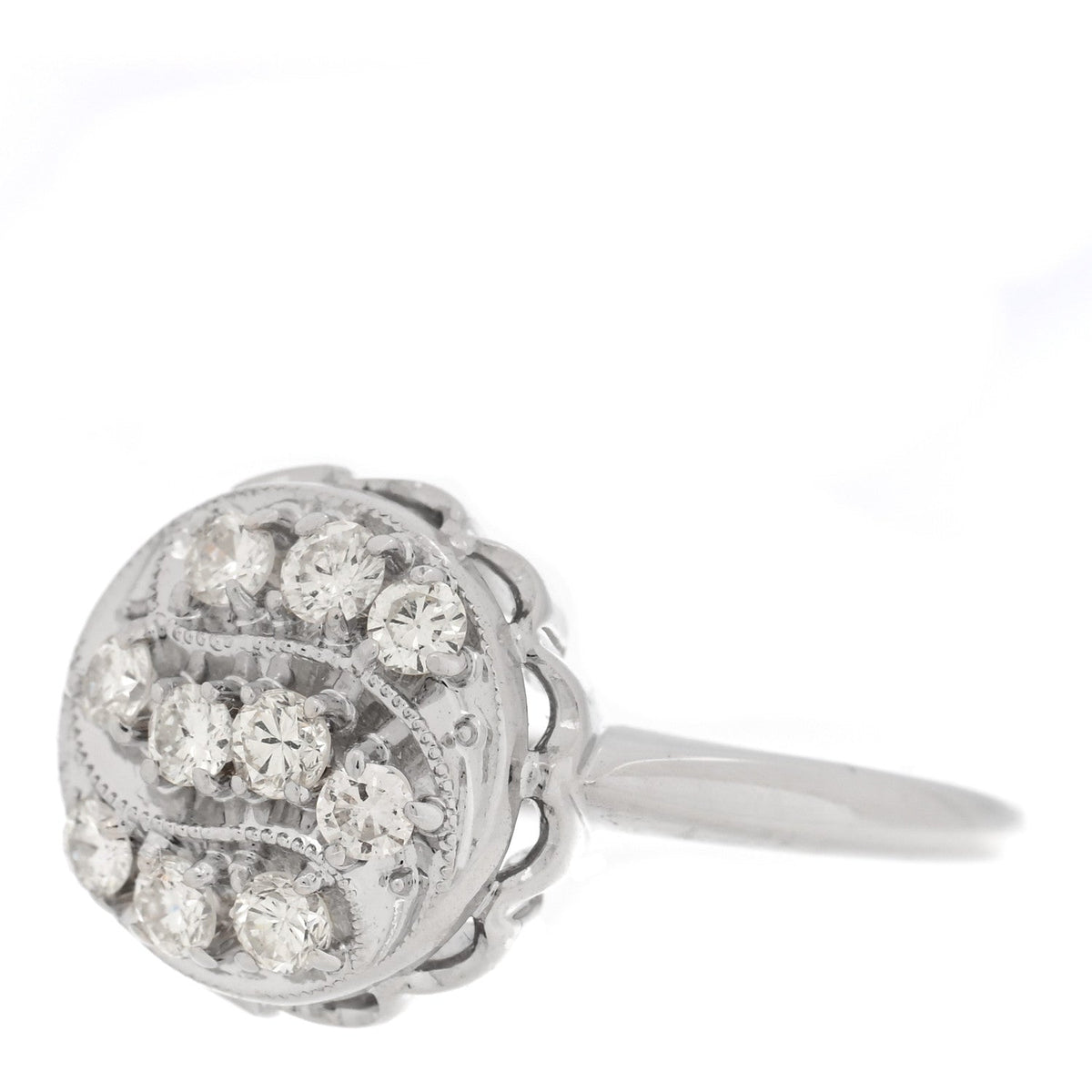 Parker & West by FASHIONPHILE14K White Gold Diamond .40ctw Round Cocktail Ring 53 6.5