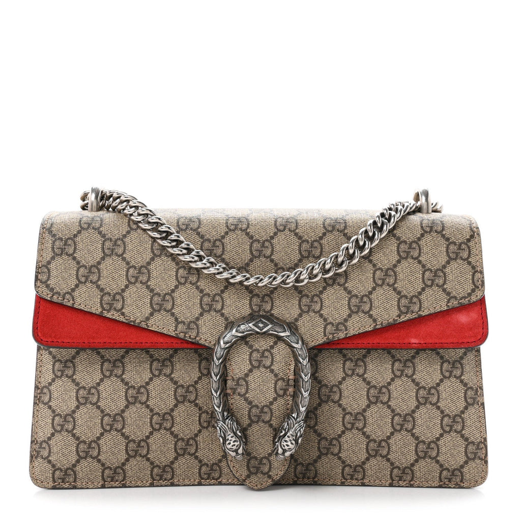 Gucci GG Supreme Small Dionysus Shoulder Bag Red