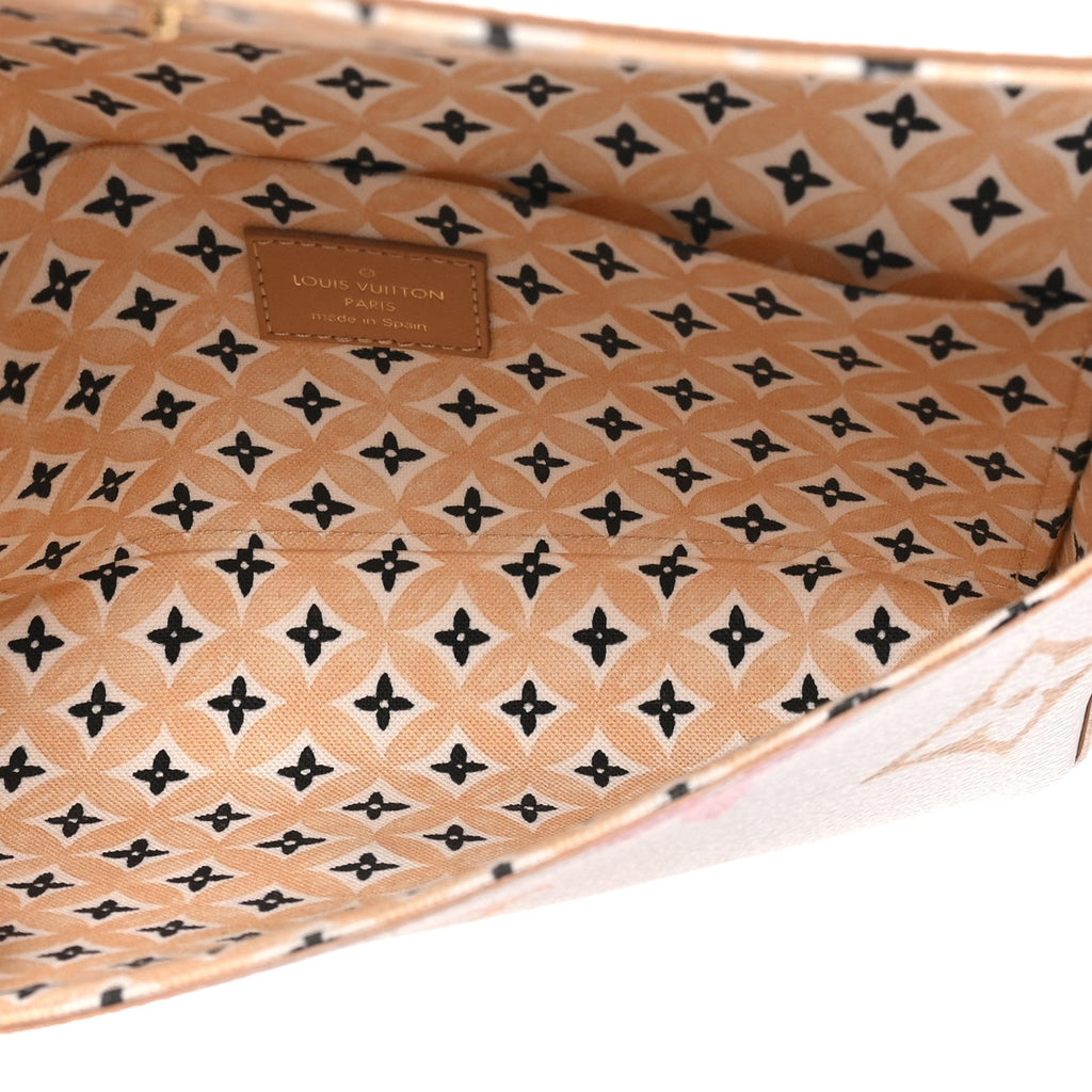 Louis Vuitton Monogram Giant Felicie Pochette Chain Wallet Beige