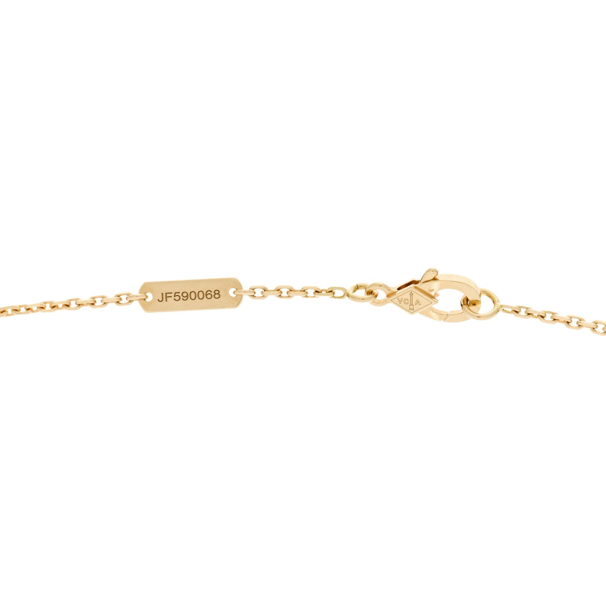 18K Yellow Gold Black Onyx Vintage Alhambra Pendant Necklace