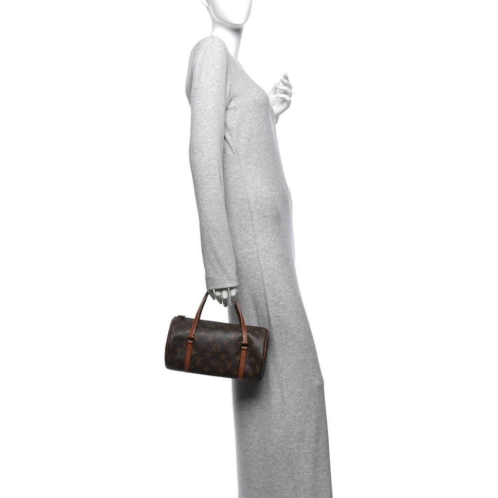 Louis Vuitton Monogram Canvas Papillon 26 Shoulder Bag Brown