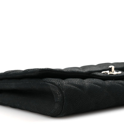 Quilted Caviar Clutch Bag