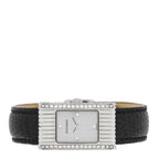 Boucheron Stainless Steel Alligator Diamond 18mm Reflet Quartz Watch