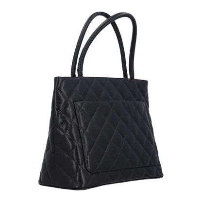 Quilted Caviar Tote Bag