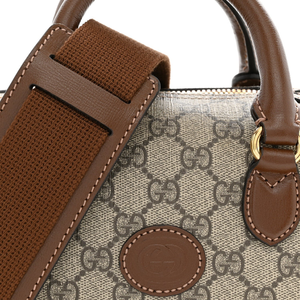 Gucci GG Supreme Interlocking G Small Duffle Beige Ebony