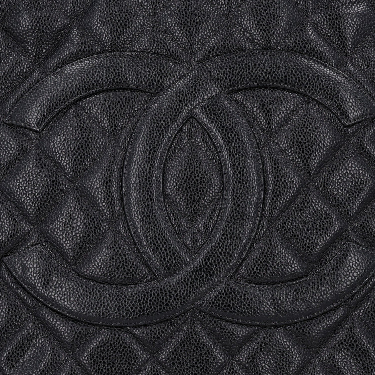 Quilted Caviar Tote Bag