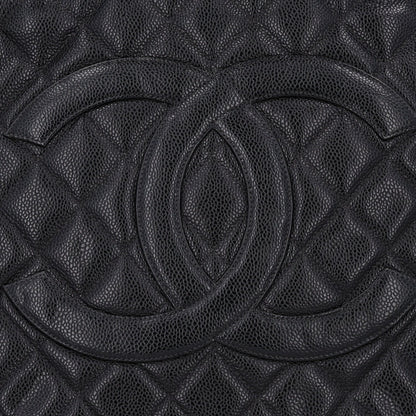 Quilted Caviar Tote Bag
