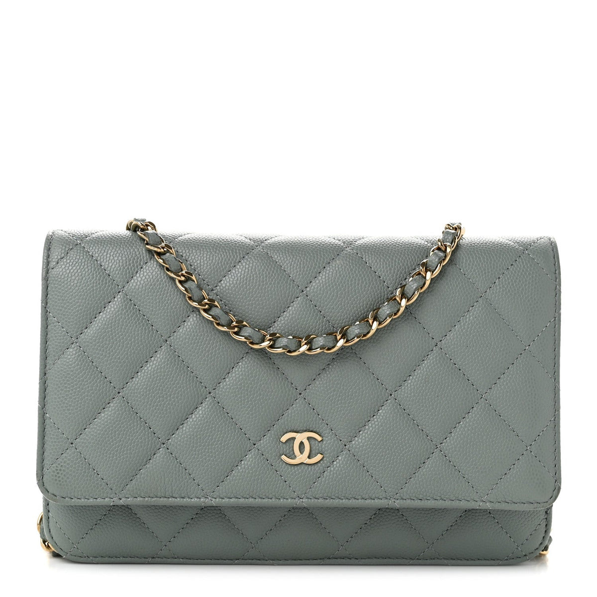 Quilted Caviar Wallet Bag
