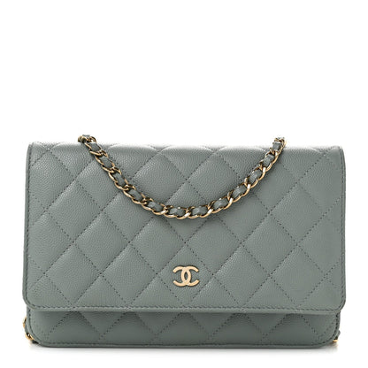 Quilted Caviar Wallet Bag