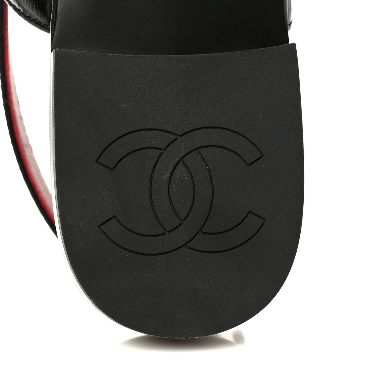 Chanel Crumpled Shiny Lambskin Women's CC Slingback Mocassin 38.5 Black
