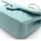 Chanel Caviar Quilted Small Double Flap Light Blue