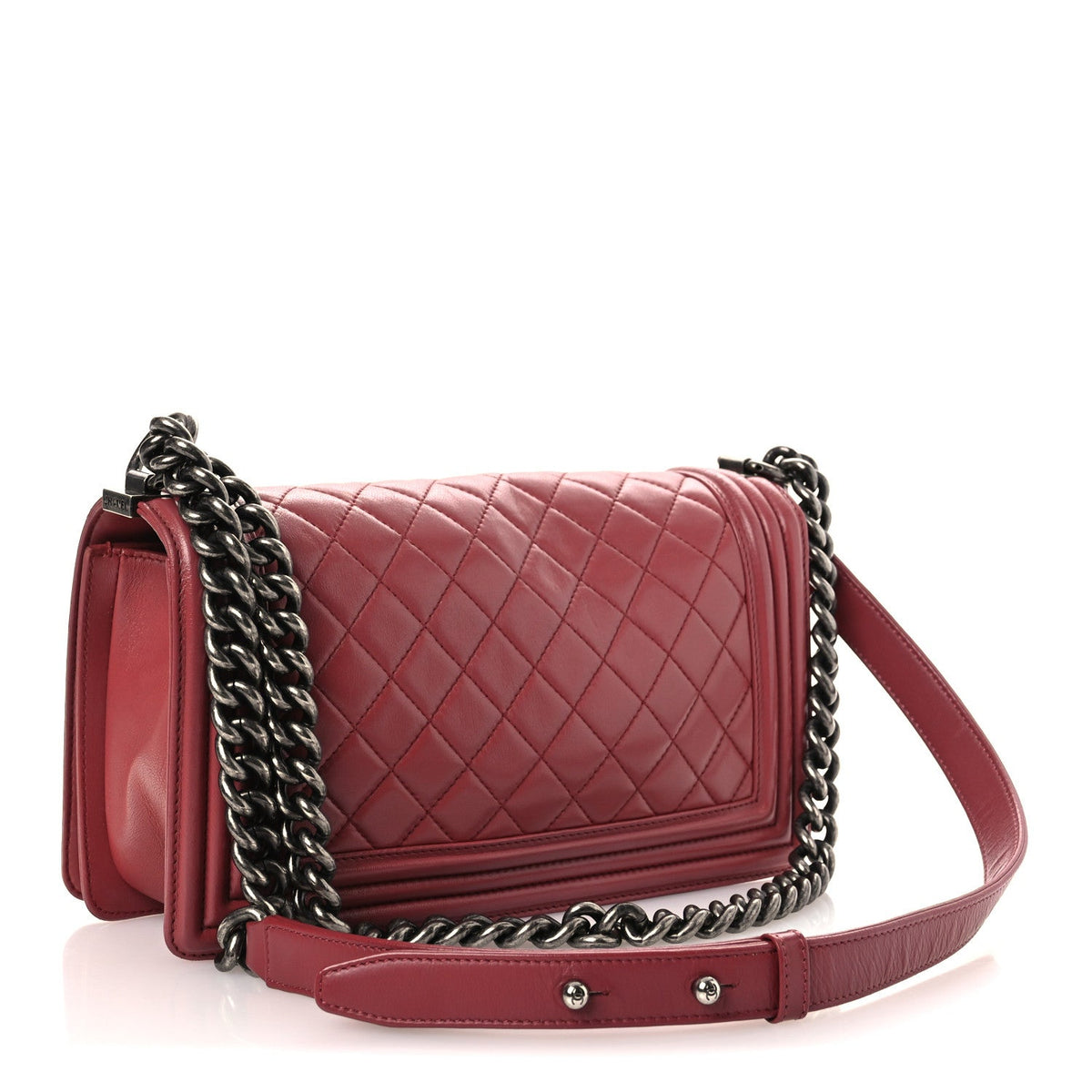 Medium Quilted Lambskin Flap Shoulder Bag