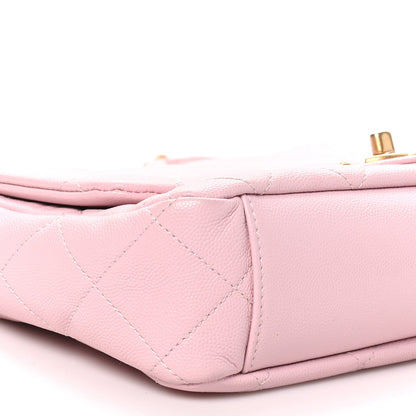 Medium Quilted Caviar Flap Shoulder Bag