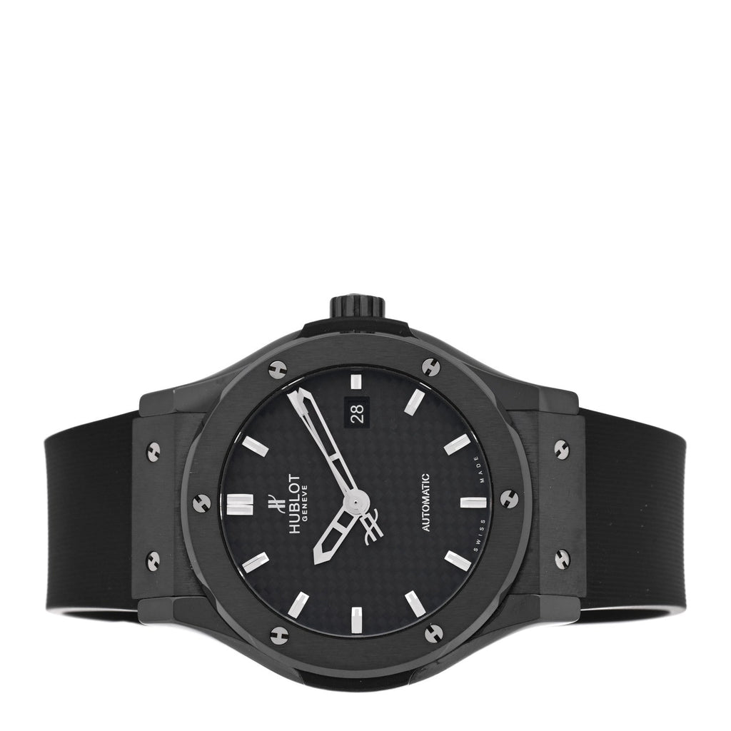 Hublot Ceramic Rubber 42mm Classic Fusion Black Magic Automatic Watch Black 542.CM.1770.RX