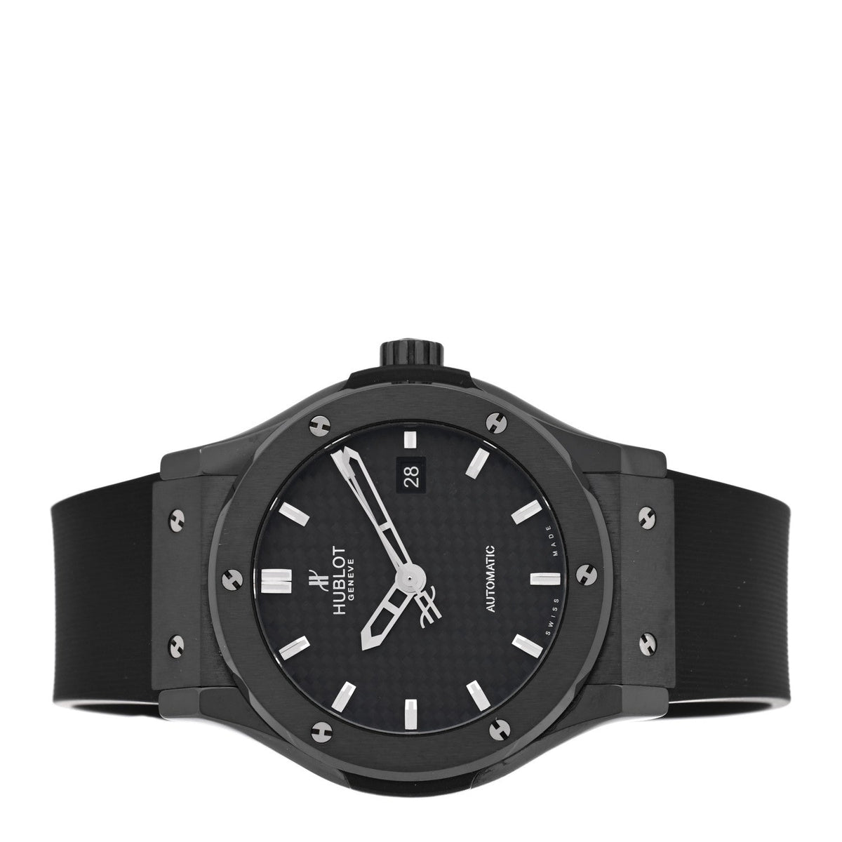 Hublot Ceramic Rubber 42mm Classic Fusion Black Magic Automatic Watch Black 542.CM.1770.RX
