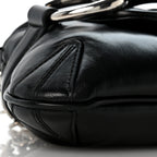 Gucci Nappa Matelasse Small Maxi Horsebit Shoulder Bag Black