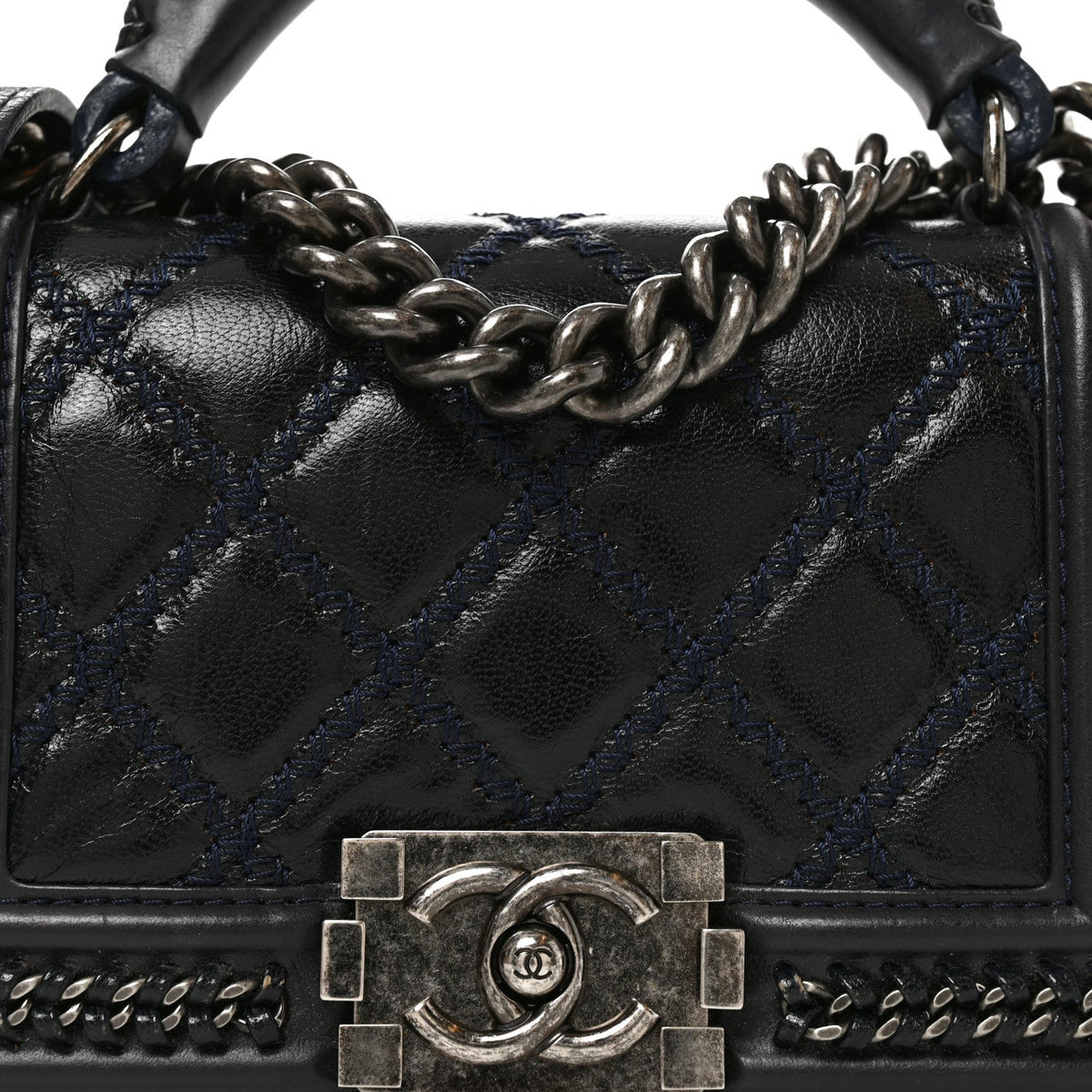 Small Quilted Goatskin Flap Shoulder Bag