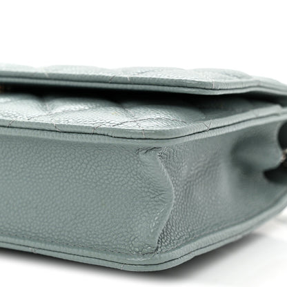 Quilted Caviar Wallet Bag