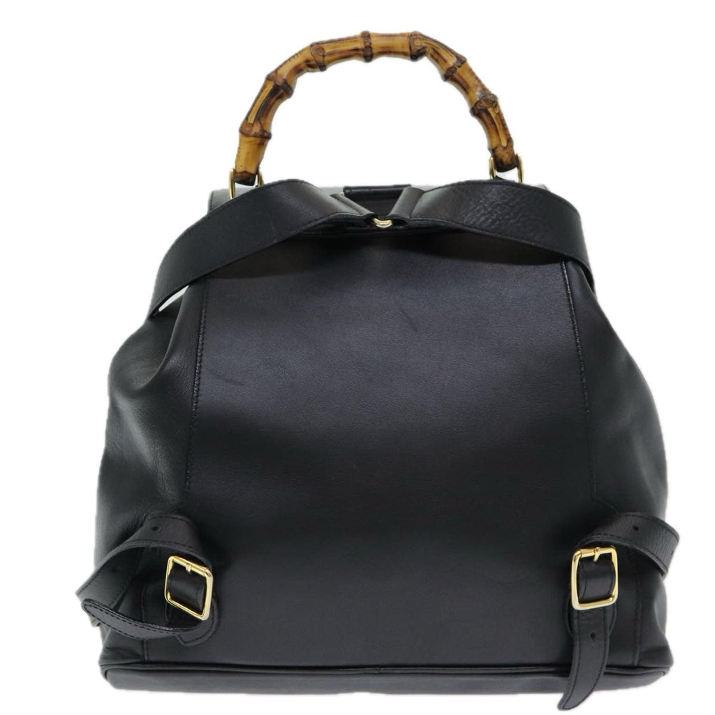 Vintage Bamboo Backpack Leather Medium