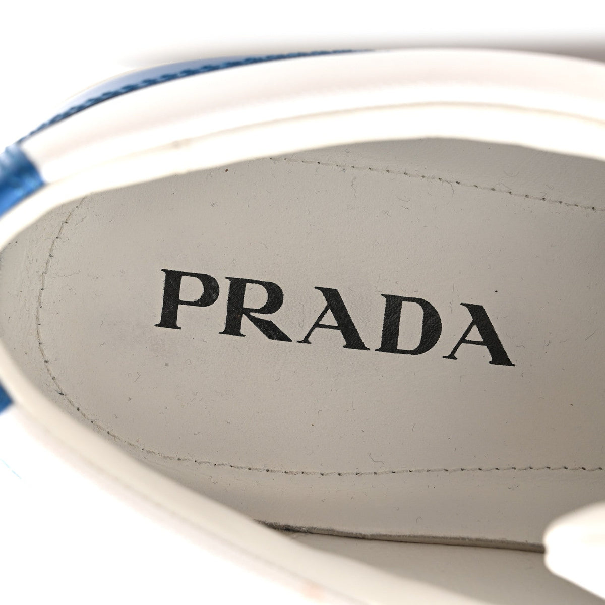Prada Vitello Sport Spazzolato Downtown Women's Sneakers Black and White