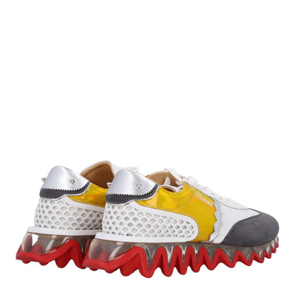 Christian Louboutin Suede Calfskin Men's Loubishark Sneakers 43 Versio