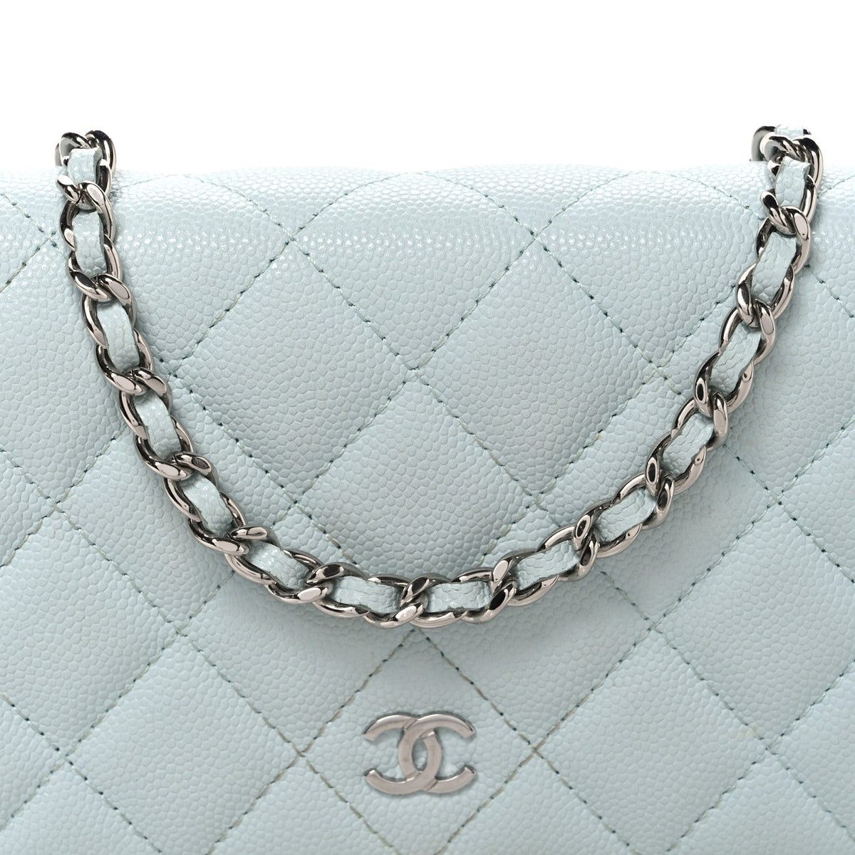 Quilted Caviar Wallet Bag