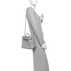 Bottega Veneta Nappa Intrecciato Small Andiamo Shoulder Bag Sterling