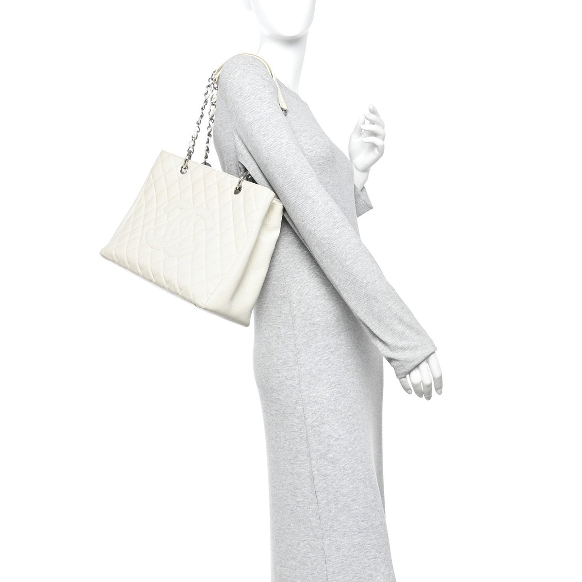 Quilted Caviar Tote Bag