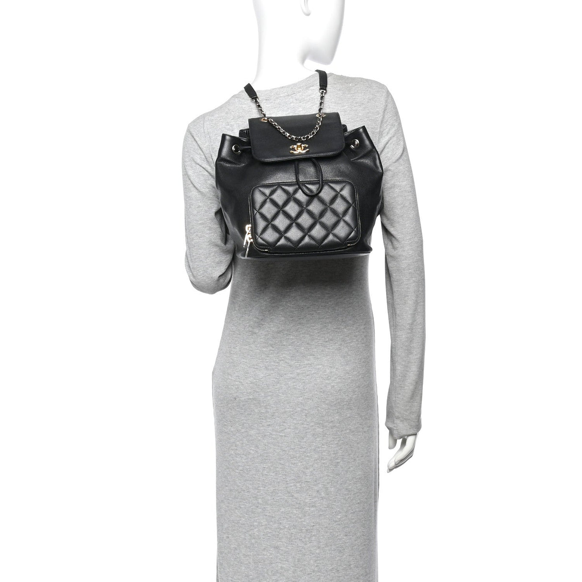 Quilted Caviar Backpack