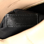 Saint Laurent Lambskin Quilted Small Loulou Puffer Chain Bag Dark Beige