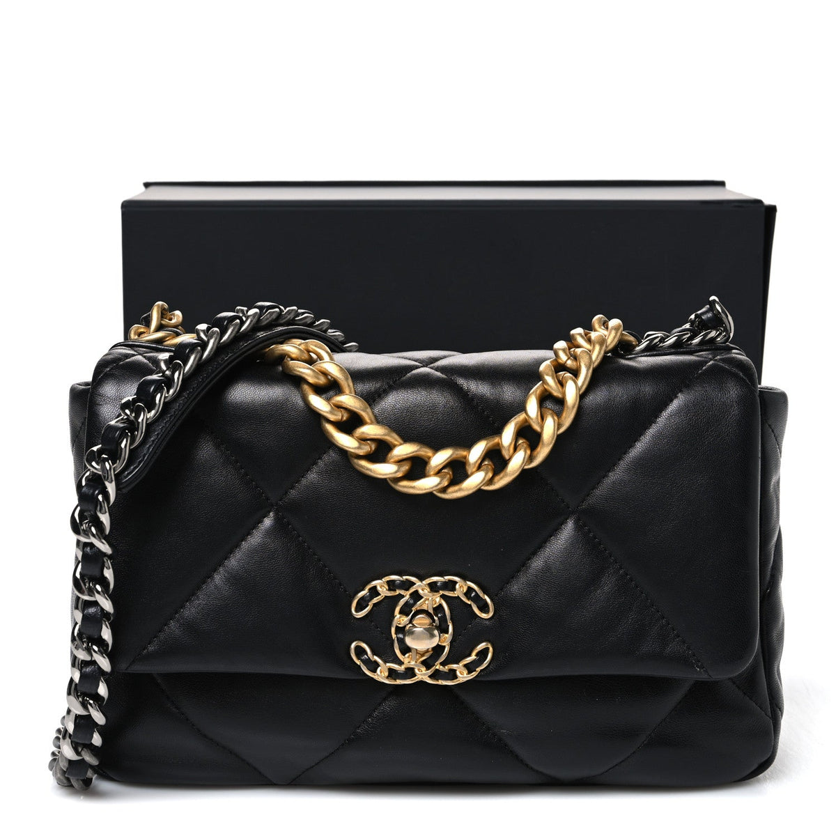 Medium Quilted Lambskin Flap Shoulder Bag