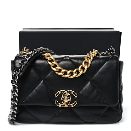 Medium Quilted Lambskin Flap Shoulder Bag