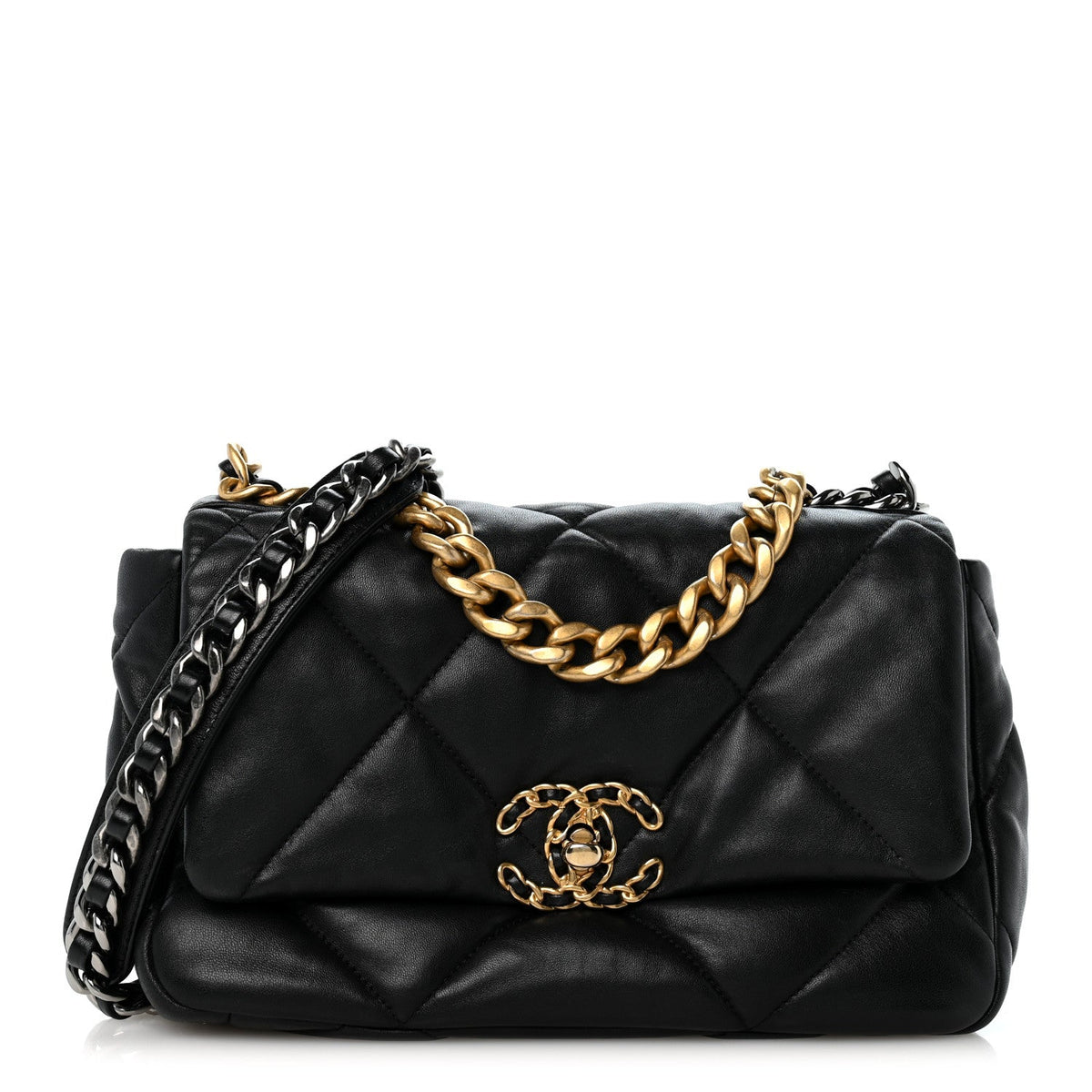 Medium Quilted Lambskin Flap Shoulder Bag