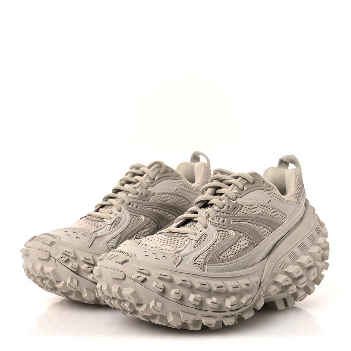 Balenciaga Rubber Mesh Women's Defender Sneakers 37 Beige