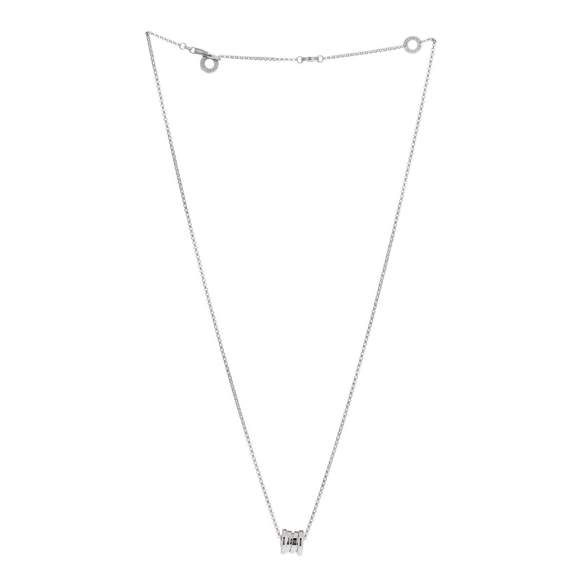 18K White Gold Mini B.Zero1 Pendant Necklace