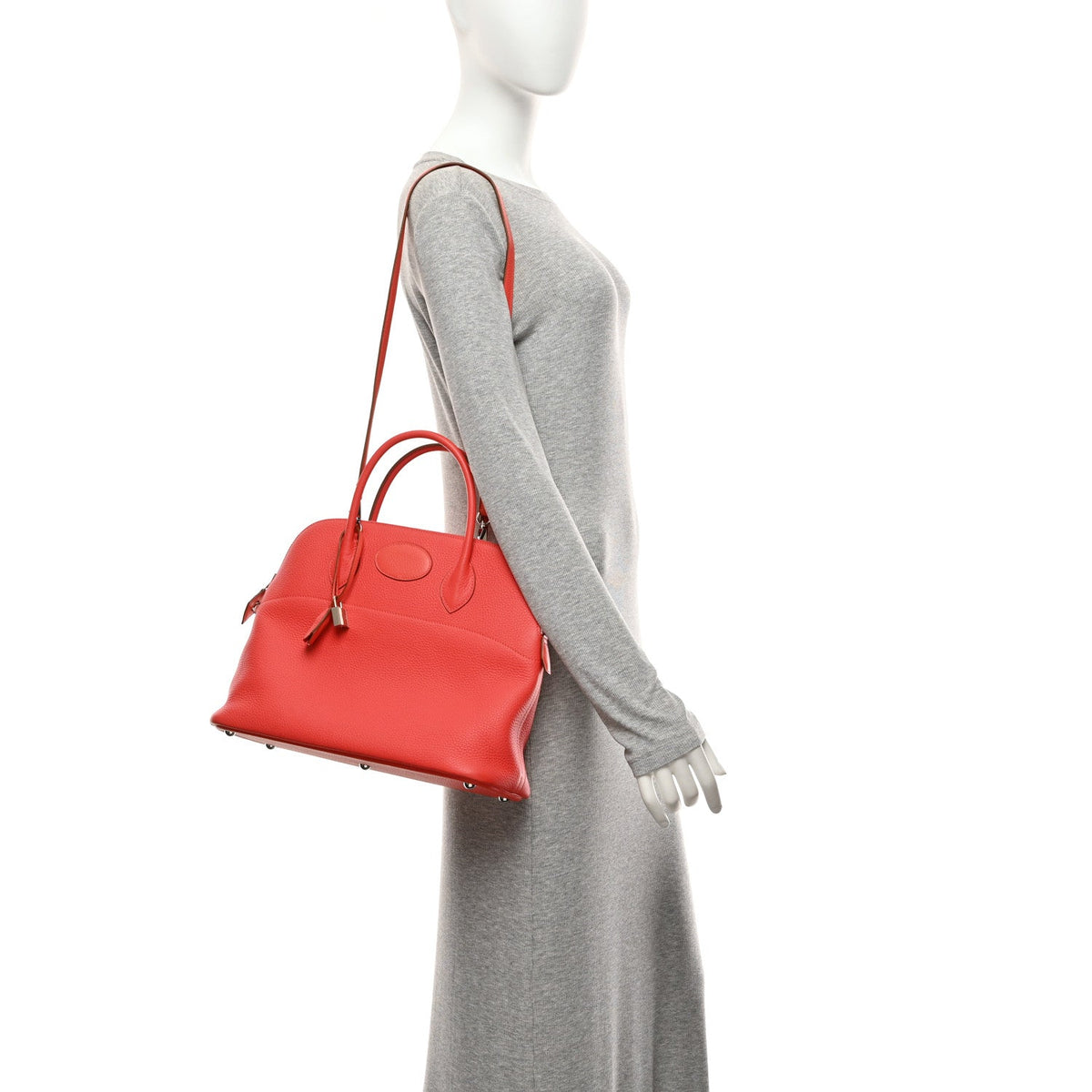 Taurillon Clemence Bolide 35 Rouge Pivoi Handbag