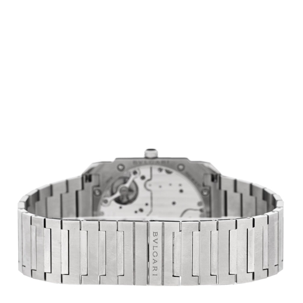 Bulgari Stainless Steel 40mm Octo Finissimo Automatic Watch Silver