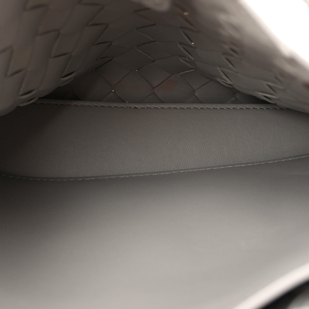 Bottega Veneta Nappa Intrecciato Small Andiamo Shoulder Bag Sterling