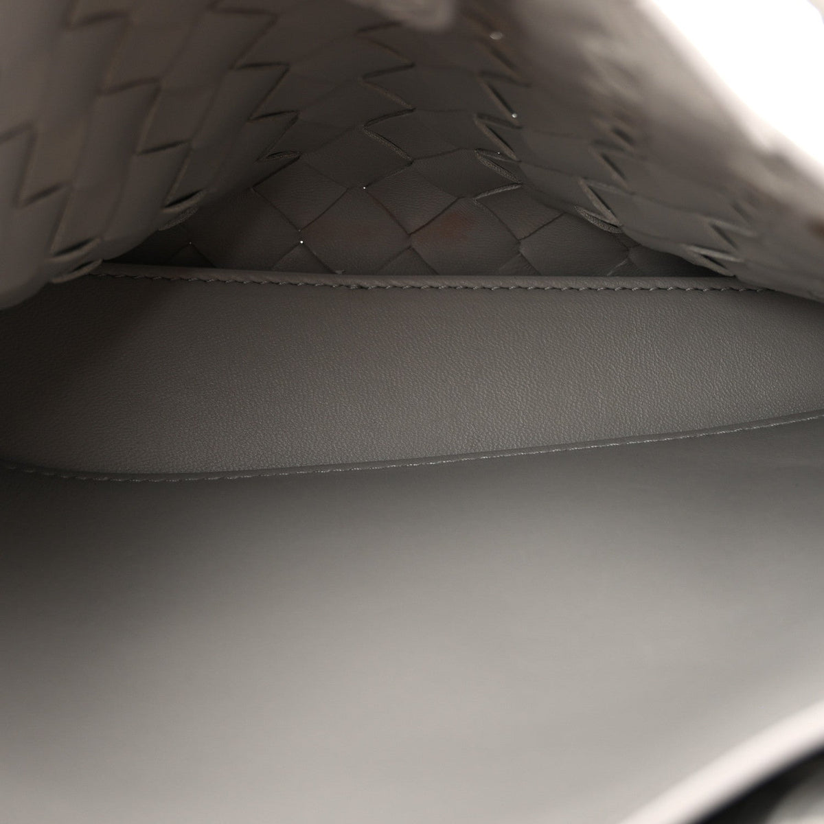 Bottega Veneta Nappa Intrecciato Small Andiamo Shoulder Bag Sterling