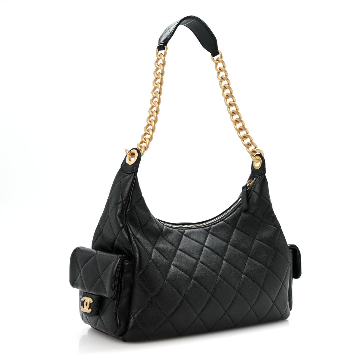 Quilted Lambskin Hobo Bag