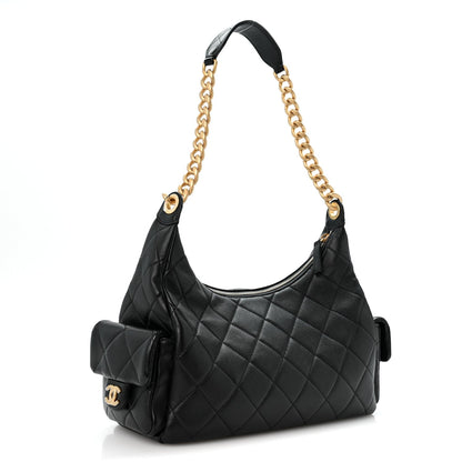 Quilted Lambskin Hobo Bag